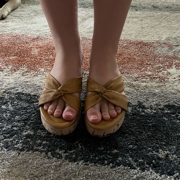 Vintage Island Slipper Wedge Sandals Shoes Made in Hawaii No Size but Approx 8 - Picture 13 of 16